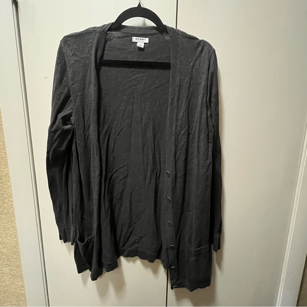 Old Navy Button Down Gray Cardigan Sweater